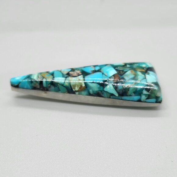 Vintage Natural Blue Copper Turquoise stone bead dangle pendant - Picture 2 of 6